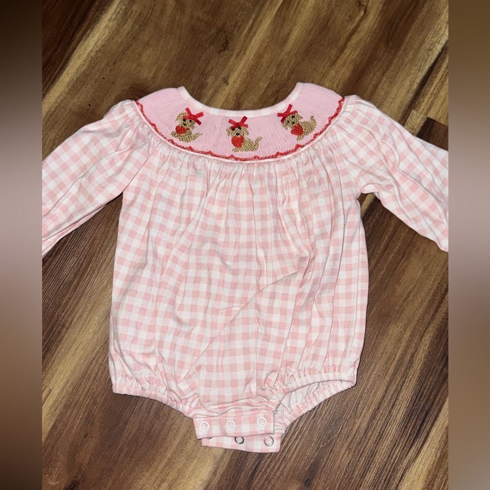 Smocked flamingo bubble